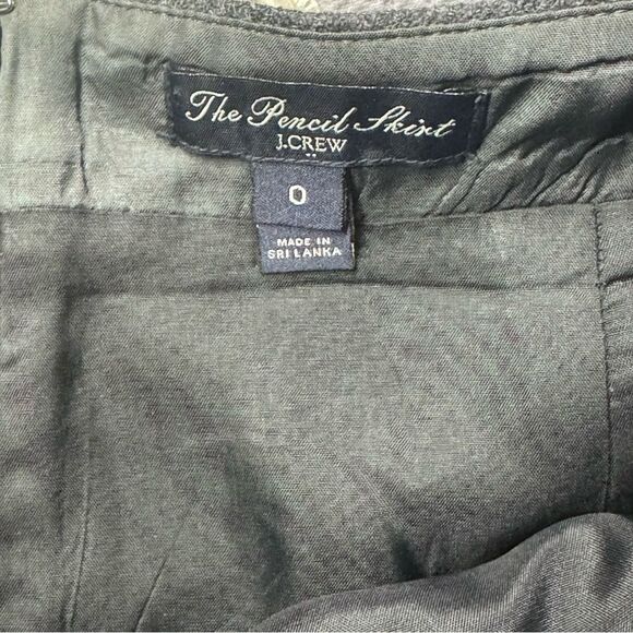 J crew The Pencil Skirt size 0 charcoal Wool blend women’s - Picture 3 of 5